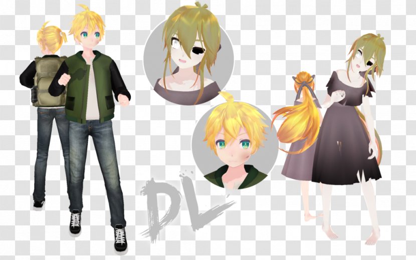 Kagamine Rin/Len MikuMikuDance Art Megpoid Model - Flower - Apocalypse Transparent PNG