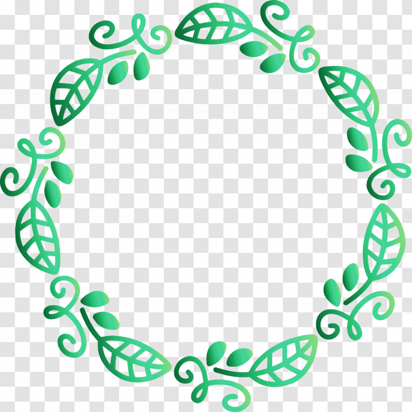 Green Text Circle Leaf Font Transparent PNG