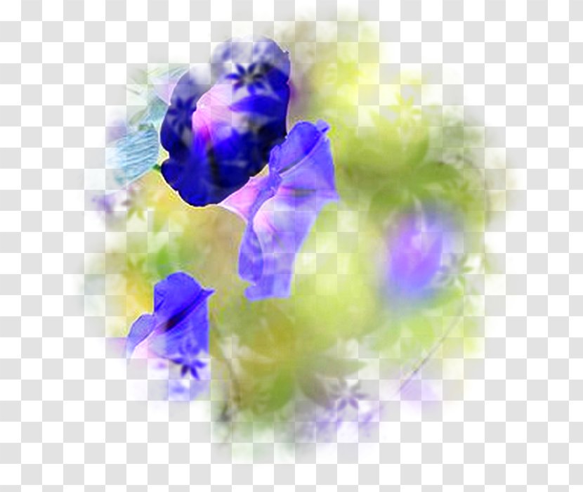 Watercolor Painting Flower - Purple Transparent PNG