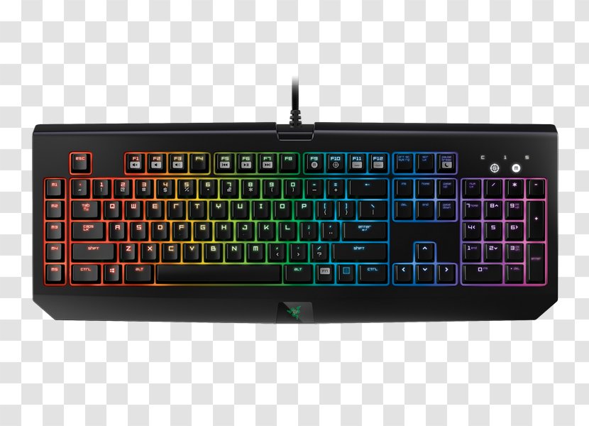 Computer Keyboard Razer Inc. Gaming Keypad Backlight Color - Electronic Component - Numeric Transparent PNG
