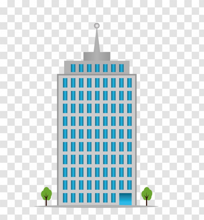 Building - Blue - Gratis Transparent PNG