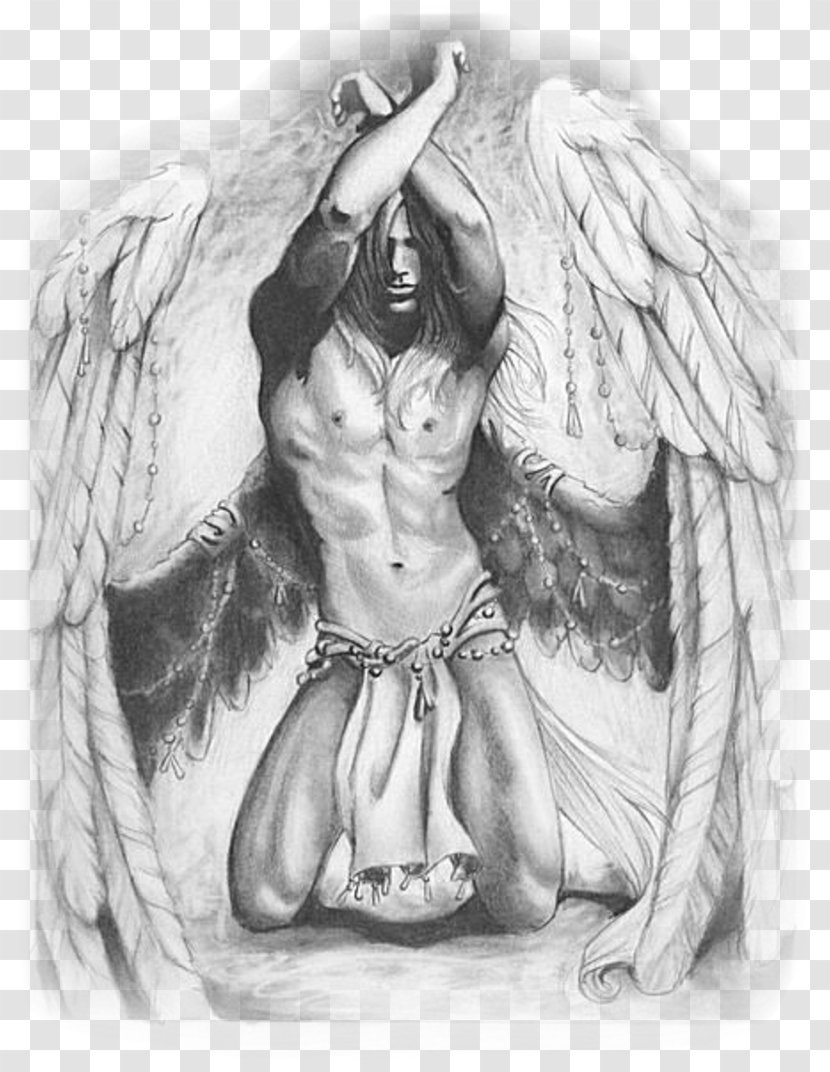 Guardian Angel Drawing Male Man - Cartoon Transparent PNG