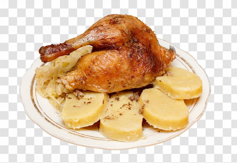 Knxf6del Duck Raspeball Goose Czech Cuisine - Cabbage - The Chicken Inside Plate Transparent PNG