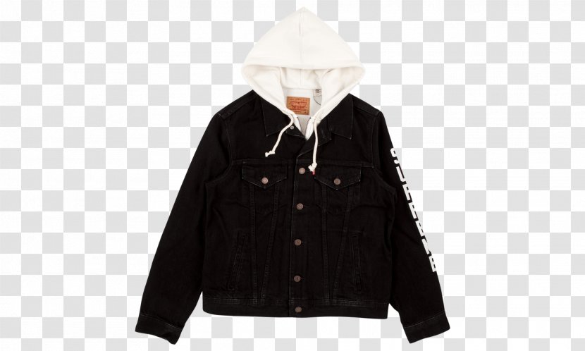 Hoodie Bluza Sweater Jacket - Black - Levis Transparent PNG