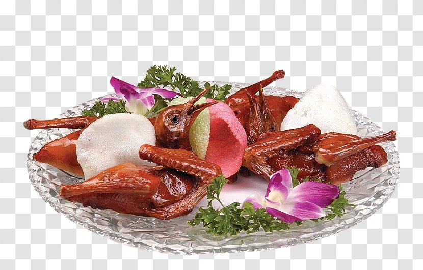 Squab Dish - Platter - Gold Pigeon Transparent PNG