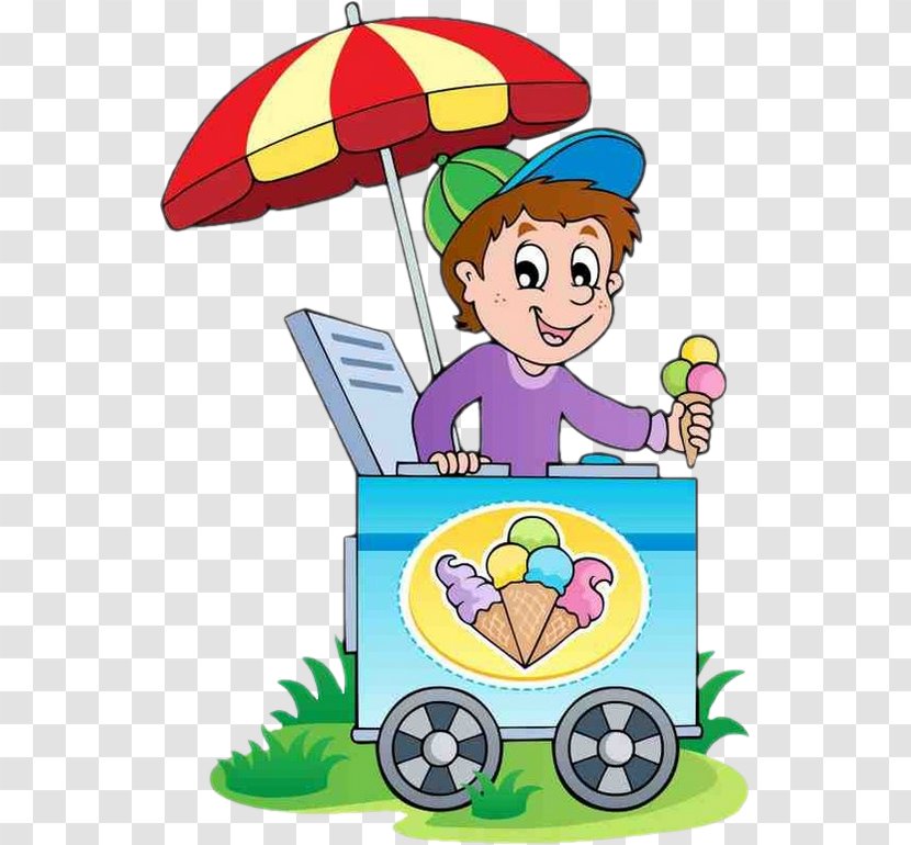 Ice Cream Maker Salesman Drawing - Organism - Cupcake Cartoon Transparent PNG