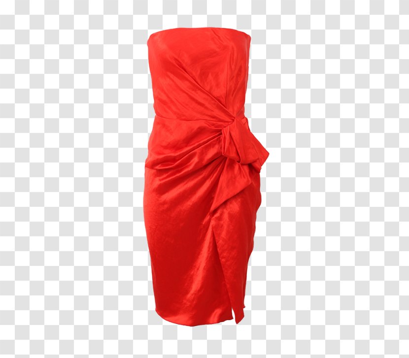Strapless Dress Clothing Cocktail Zipper - Red Transparent PNG