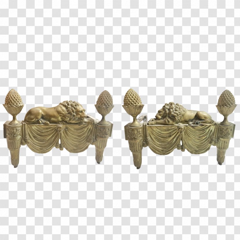 Brass Bronze Patina Andiron - Throw Pillows Transparent PNG