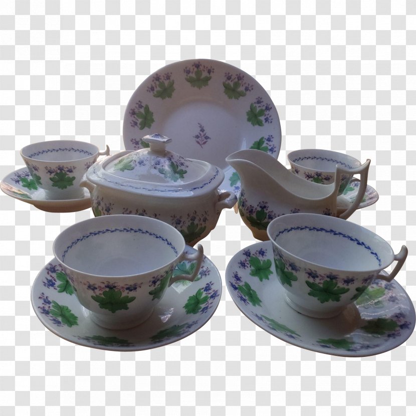 Porcelain Coffee Cup Tea Set Saucer Pottery - Cartoon Transparent PNG