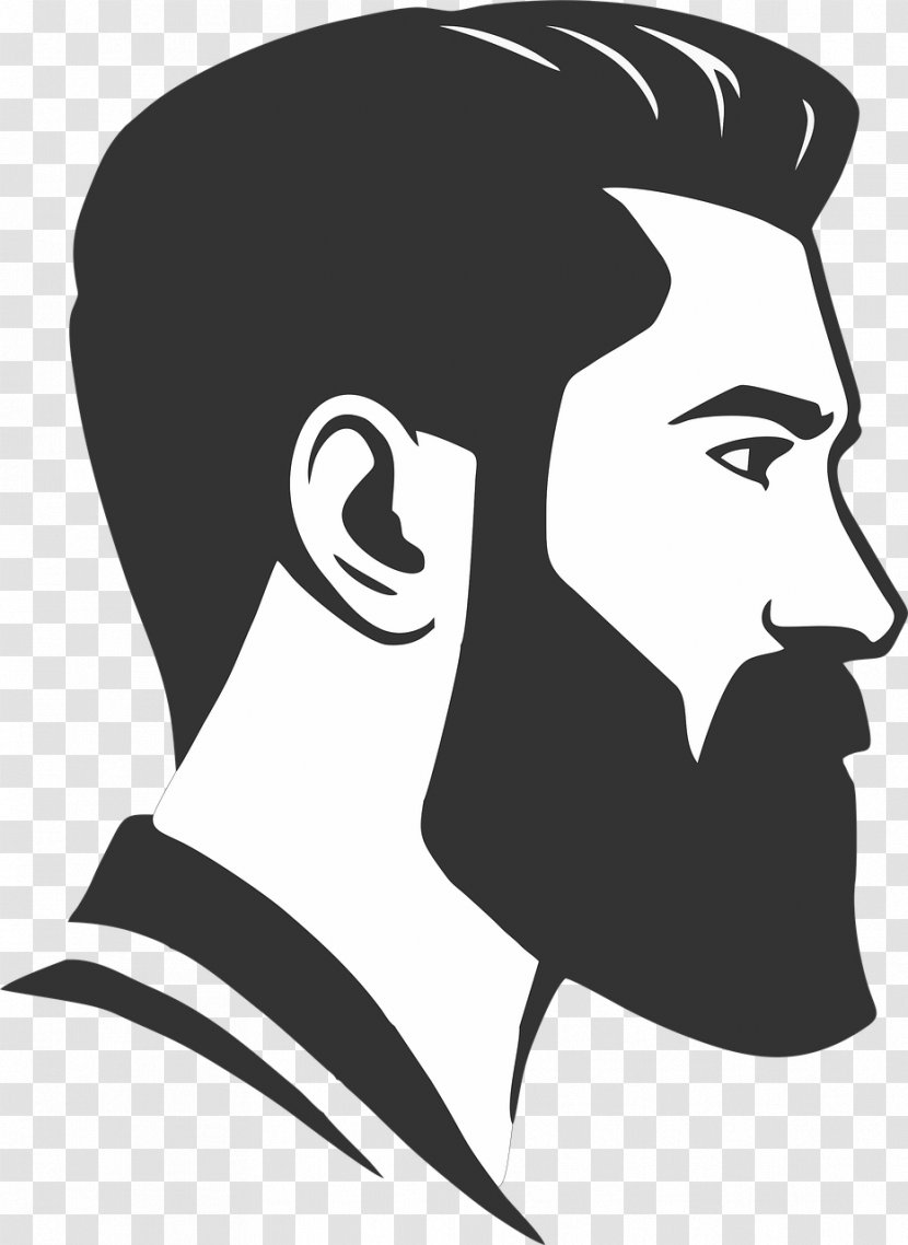 Beard Man Clip Art - Portrait - Barbershop Transparent PNG