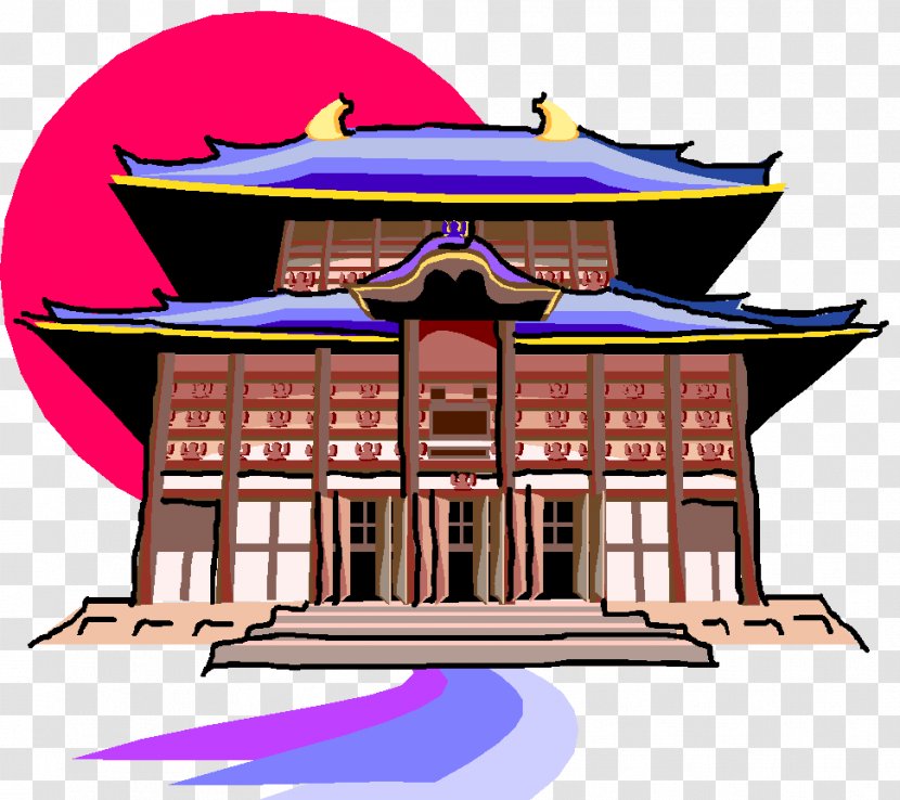 Facade Clip Art Illustration Chinese Architecture - Pagoda - Afterword Vector Transparent PNG