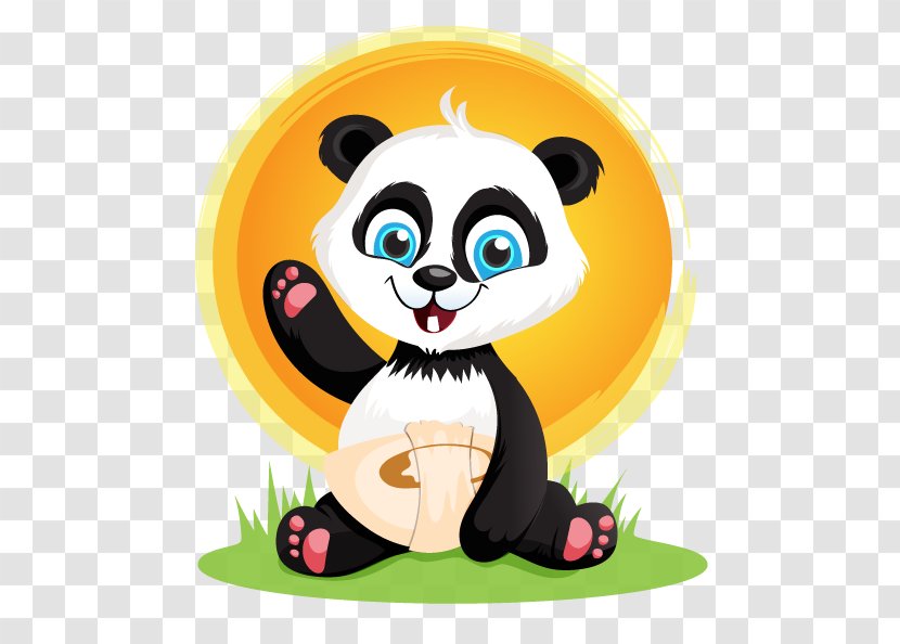 Giant Panda Bear Rolling Game Drawing - Black And White - Baby Cliparts Transparent PNG
