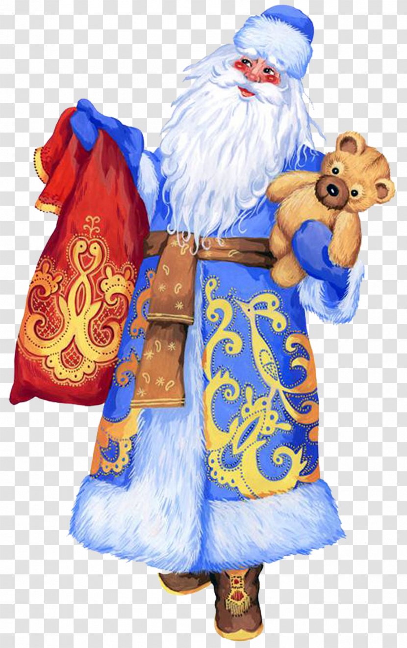 Ded Moroz Snegurochka Letter Child Grandfather - Watercolor - Santa Claus Transparent PNG