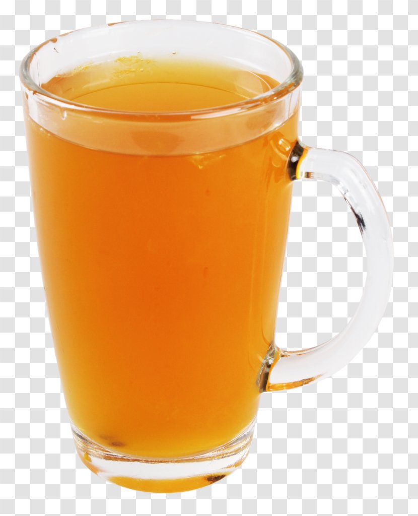Orange Drink Juice Bubble Tea Green - Beer Glass Transparent PNG