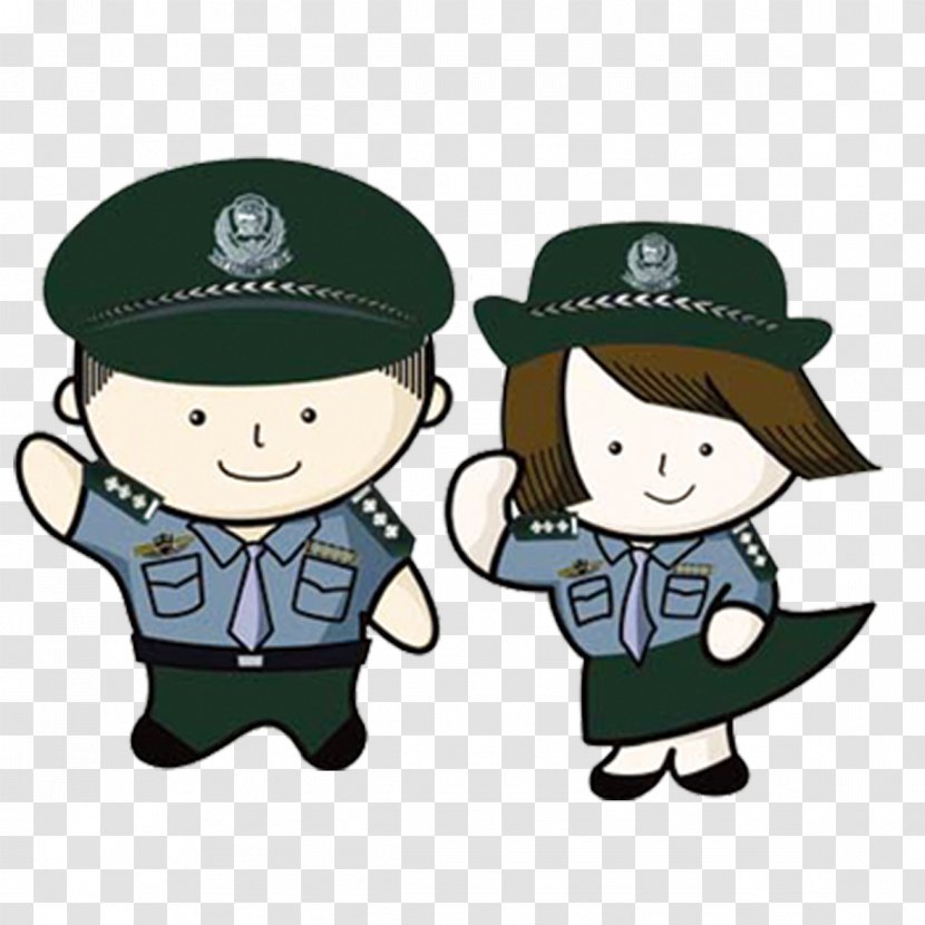 Police Officer Cartoon Peoples Of The Republic China Internet Public Security - Academy - Elements Transparent PNG