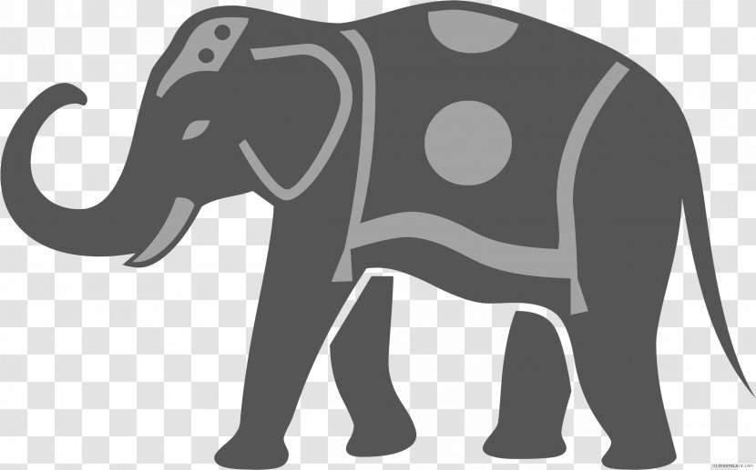 African Elephant Elephants Clip Art Silhouette Image - Black And White Transparent PNG