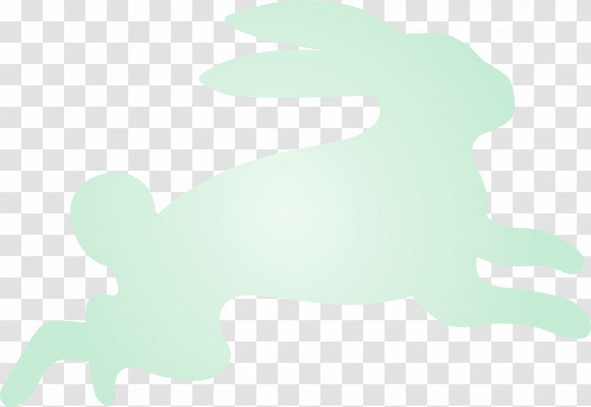Green Rabbit Hare Rabbits And Hares Animal Figure Transparent PNG