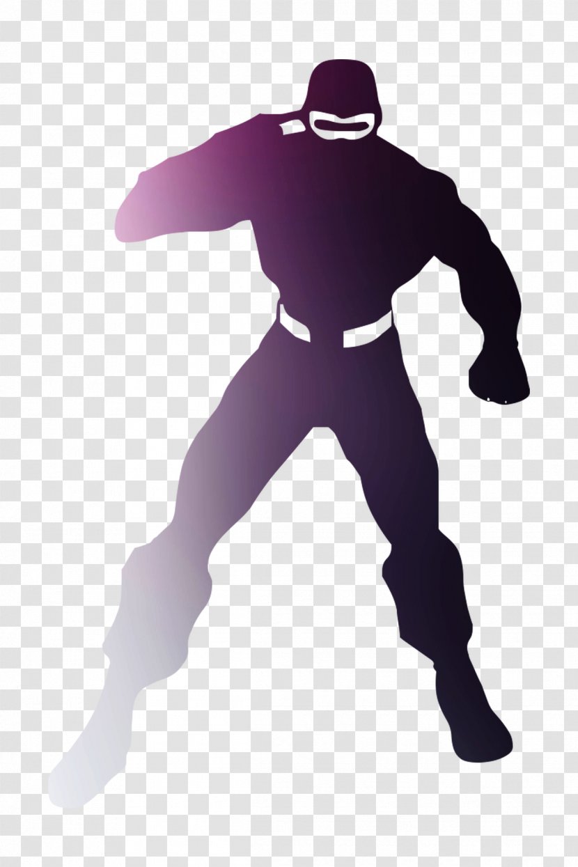 Personal Protective Equipment Character Purple Silhouette Fiction - Standing Transparent PNG