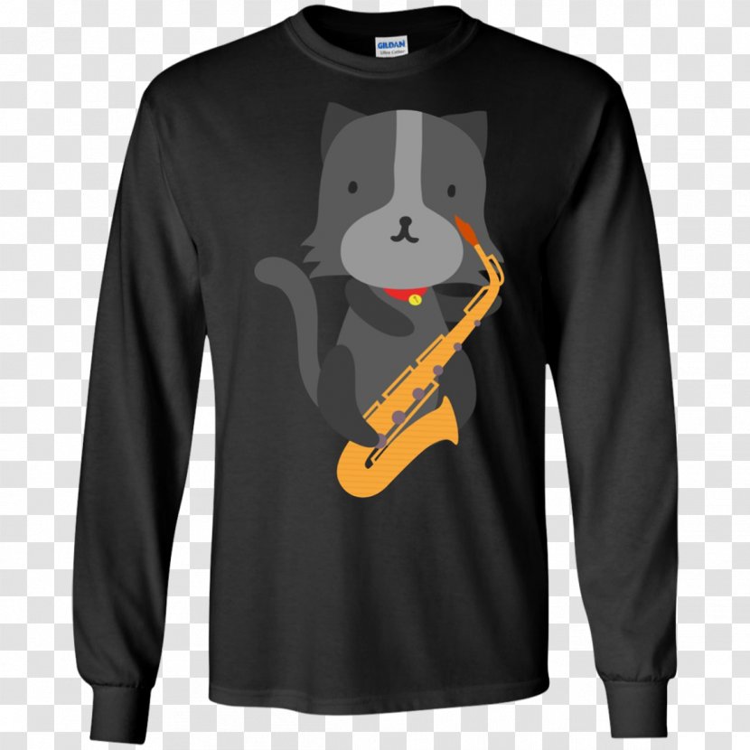 Long-sleeved T-shirt Clothing Hoodie - Brand - Saxophone Player Transparent PNG