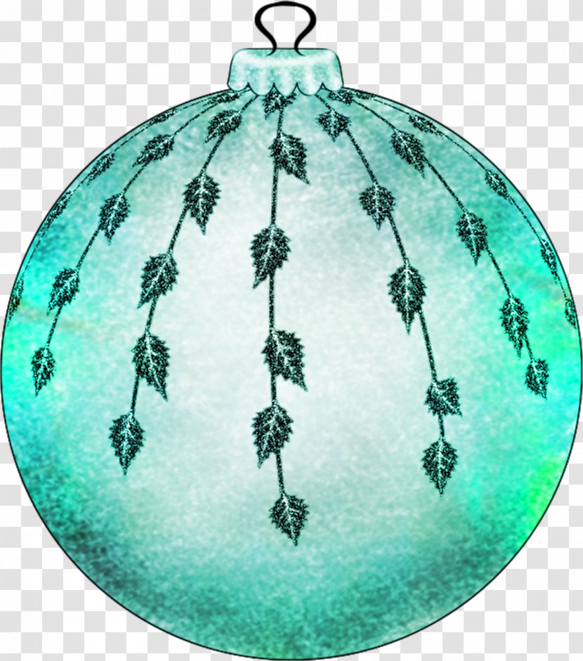 Christmas Ornament Ceramic Decoration Ründe - Turquoise Transparent PNG