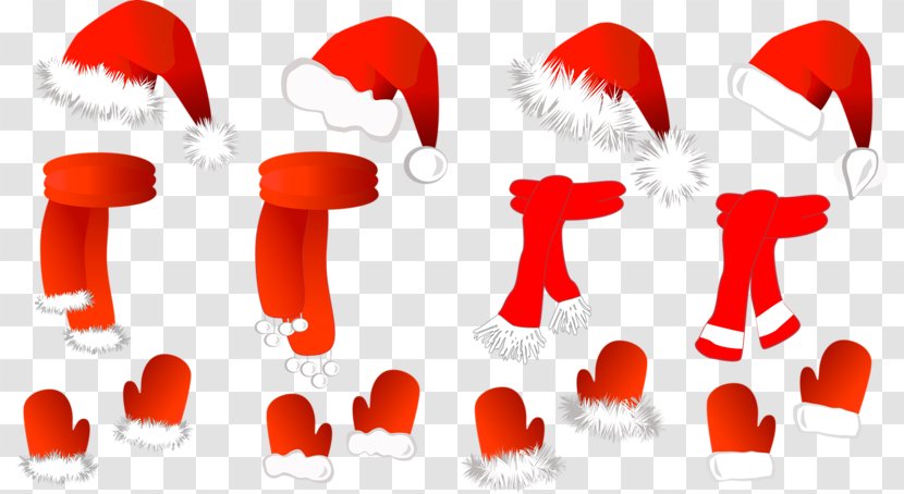 Santa Claus Hat Scarf Christmas Clip Art - Hats Transparent PNG