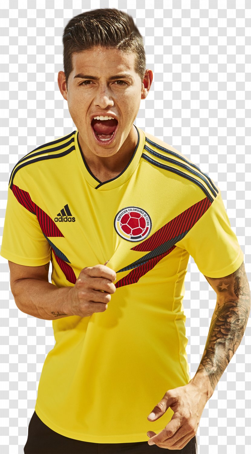 James Rodríguez 2018 World Cup Colombia National Football Team Jersey FIFA Qualification - Rodriguez Transparent PNG