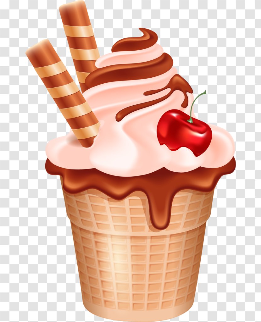 Ice Cream Cones Sundae Clip Art - Gelato Transparent PNG