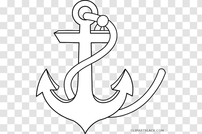 Clip Art Anchor Image Drawing Black And White - Cartoon Transparent PNG