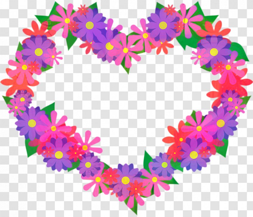 Valentines Day Heart - Lei - Wreath Flower Transparent PNG