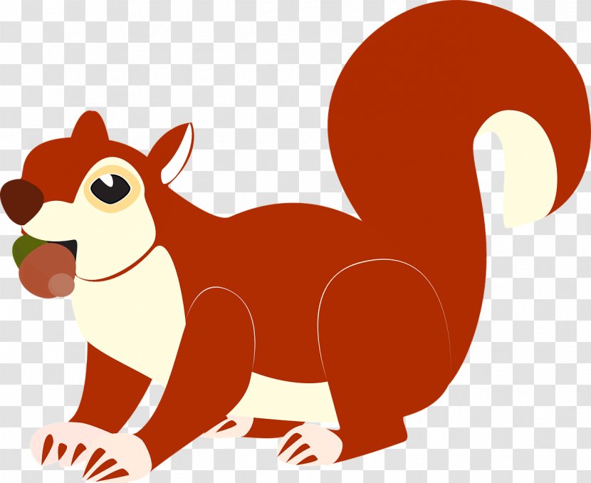 Red Squirrel Tree Squirrels Clip Art - Tail - Cute Transparent PNG