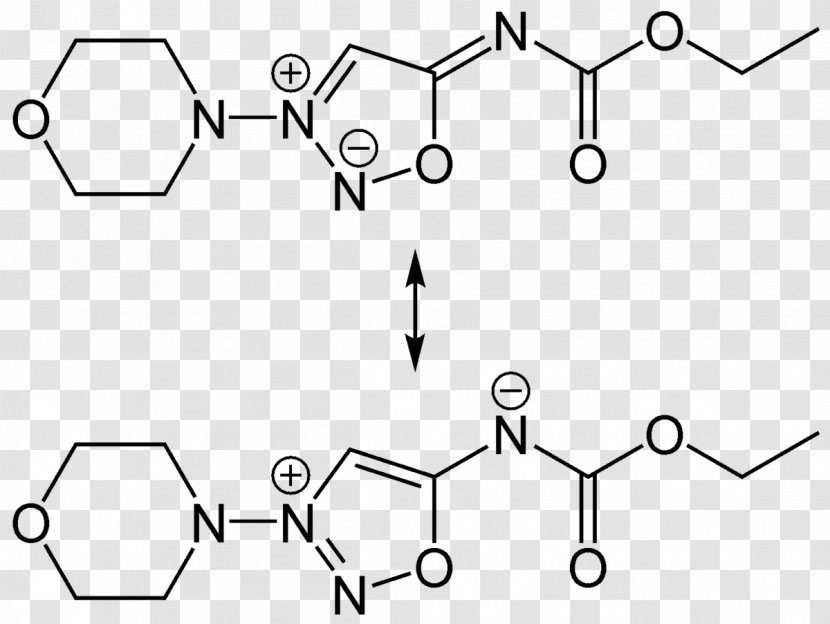Structure Molsidomine Structural Formula Chemical Skeletal - Parallel Transparent PNG