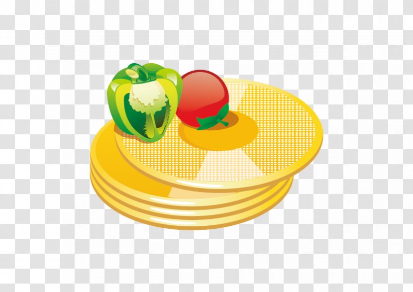 Tomato Illustration - Yellow - Vector Green Peppers Tomatoes Transparent PNG