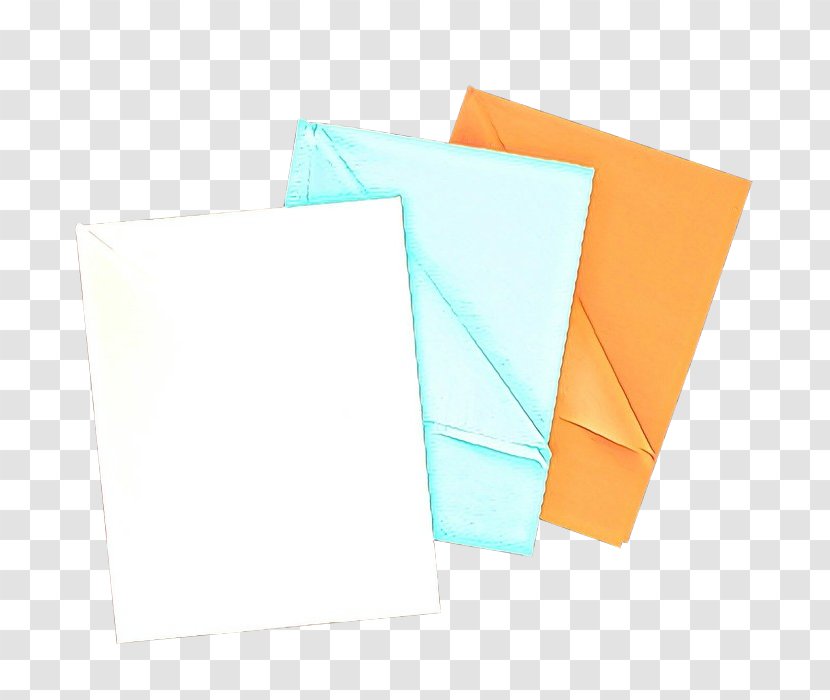 Orange - Turquoise - Art Paper Material Property Transparent PNG