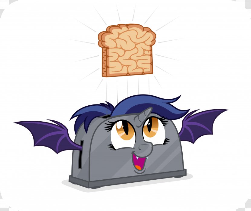Winged Unicorn Pony Toast DeviantArt - Cartoon - Bats Transparent PNG