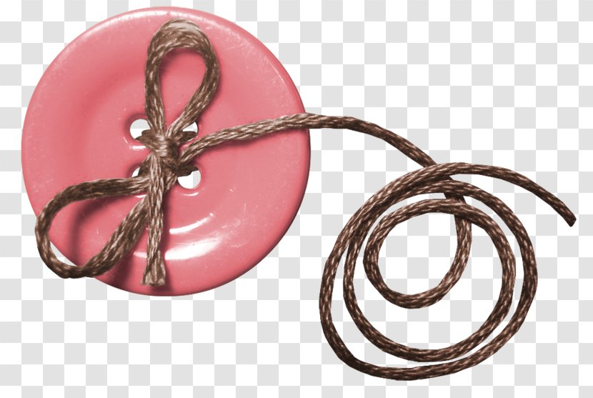 Rope Knot Button - Pink Transparent PNG