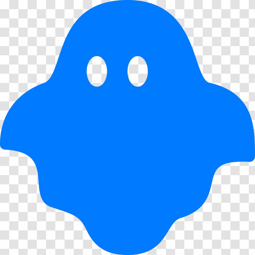 Casper Cartoon Ghost Clip Art - Electric Blue Transparent PNG