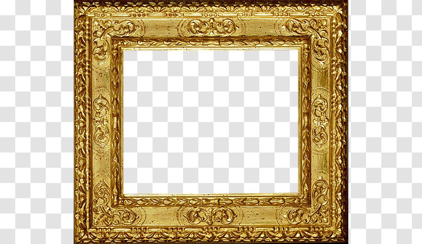 Picture Frame - Brass - Gold Transparent PNG