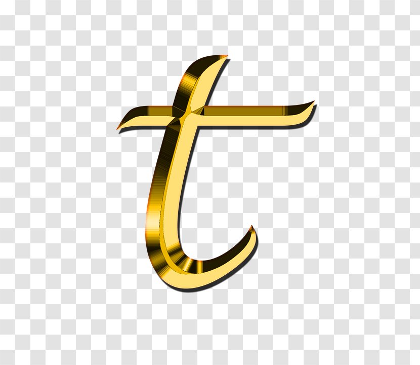 Letter - Body Jewelry - Gold Transparent PNG