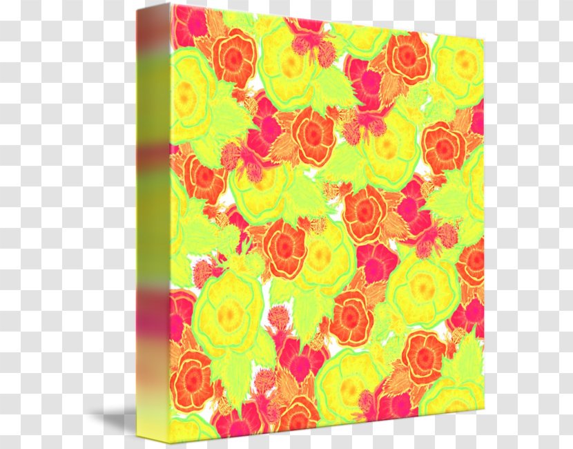 Floral Design Gallery Wrap Oriental Poppy Cut Flowers Art - Rectangle - Pattern Transparent PNG