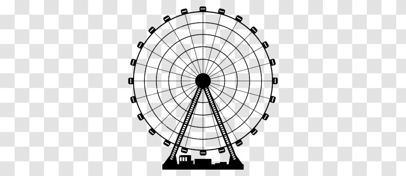 Drawing Ferris Wheel - Silhouette Transparent PNG