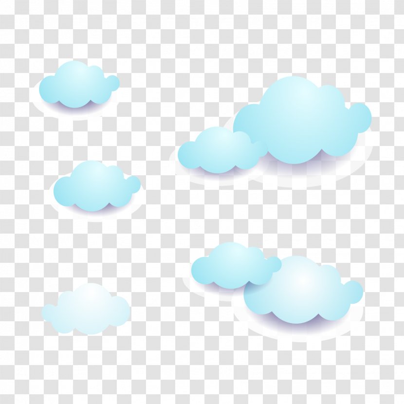 Turquoise Product Design Cloud Computing - Aqua Transparent PNG