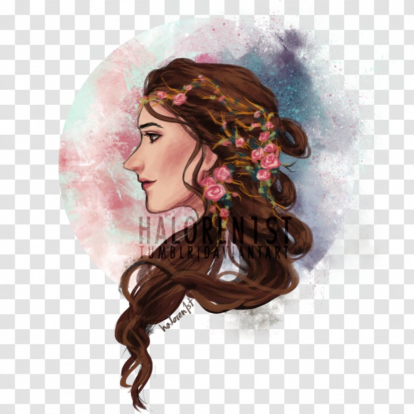 Persephone Hair Coloring Brown - Watercolor - Saint Halo Transparent PNG