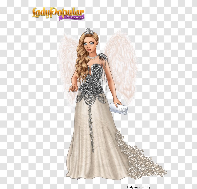 Lady Popular Fashion Costume Design Video Game Gown - Watercolor - Sharpay Transparent PNG