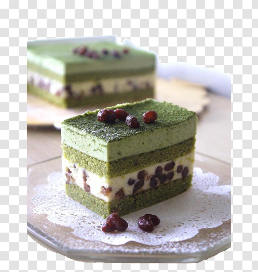 Cheesecake Mousse Panna Cotta Milk - Dairy Product - Green Tea Cake Transparent PNG