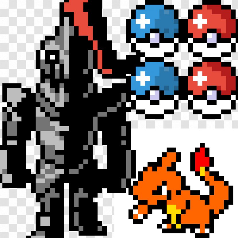 Pixel Art Pokémon Charizard Charmeleon - Drawing - Alphys Transparent PNG