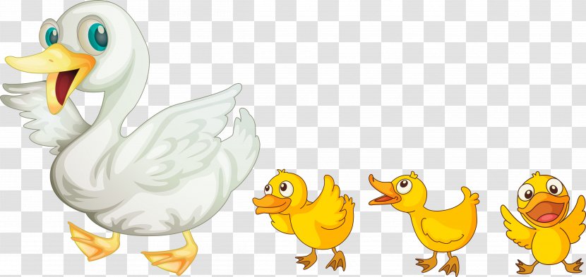 Duck Drawing Royalty-free - Vertebrate Transparent PNG