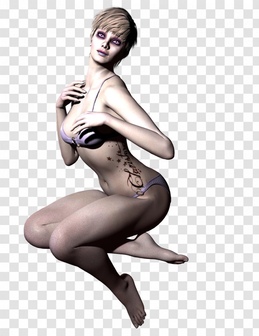 3D Computer Graphics Woman Image Transparency - Flower Transparent PNG