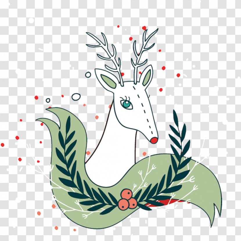 Reindeer Image Illustration - Vertebrate - White Stag Transparent PNG