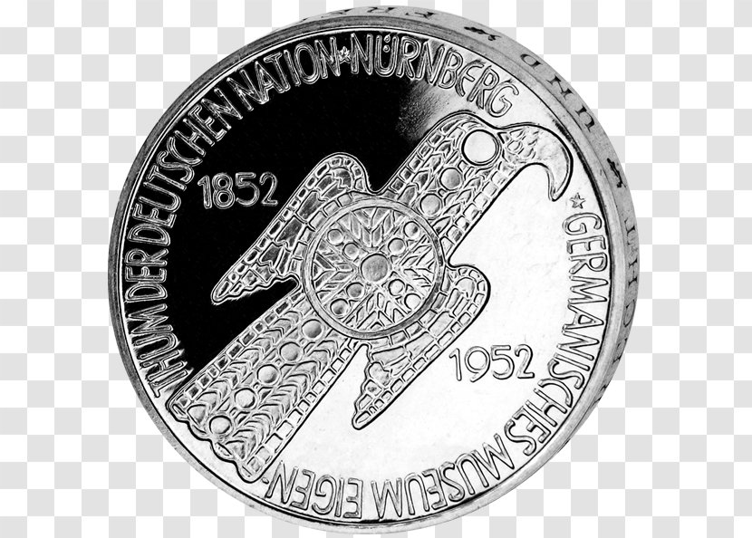 Coin Germanisches Nationalmuseum Badge Emblem Silver - Deutsche Mark Transparent PNG