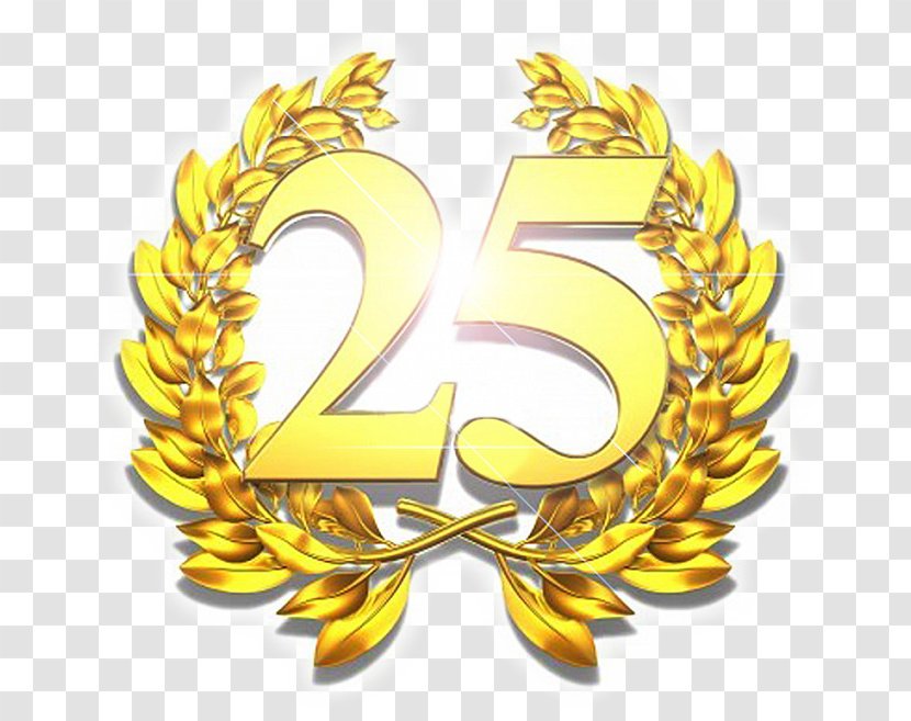 Stock Photography Laurel Wreath - Number - 25 Anniversary Transparent PNG